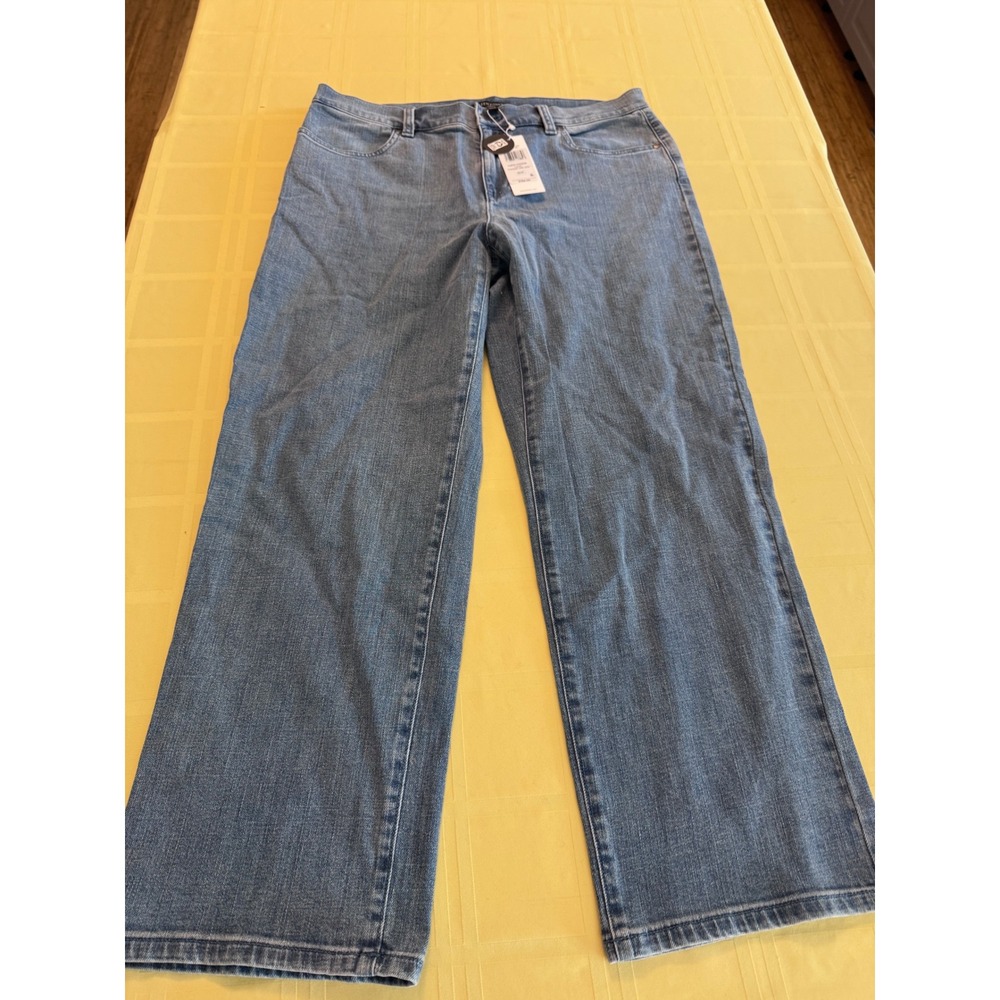 Eileen Fisher Straight Ankle Jeans Blue Denim S6BDE-P4888M Medium NWT